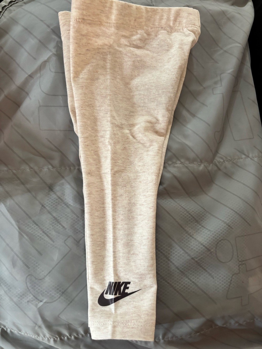 Nike Kids Light Gray Logo Pajama Bottoms